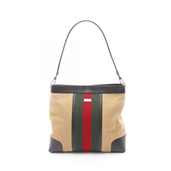 GUCCI Beige Leather Shoulder Bag - Picture 1 of 11